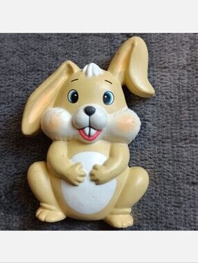 80s 90s Era Vintage Bunny Pin, Cute Cottagecore Forest Rabbit Brooch Whimsy